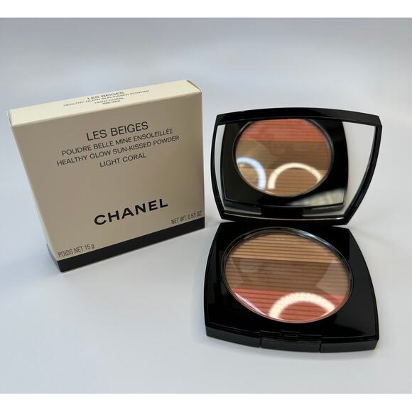 Chanel LES BEIGES Healthy Glow Sun-Kissed Powder LIGHT CORAL Bronzer Blush Trio - Picture 2 of 12